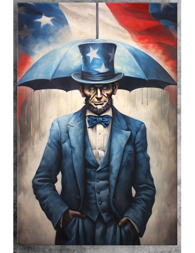 Peinture à l'huile d'Abraham Lincoln de 2021 par Dr. Roy Schneemann #docroy