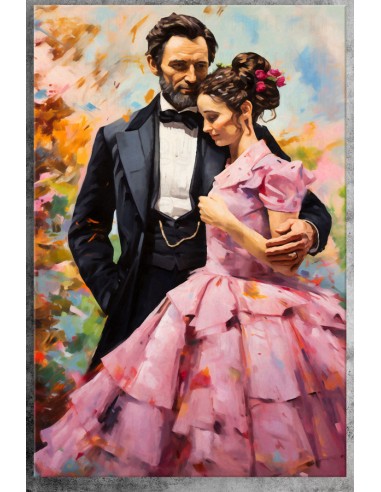 Abraham and Mary Lincoln Oil Painting 2021 by Dr. Roy Schneemann #docroy